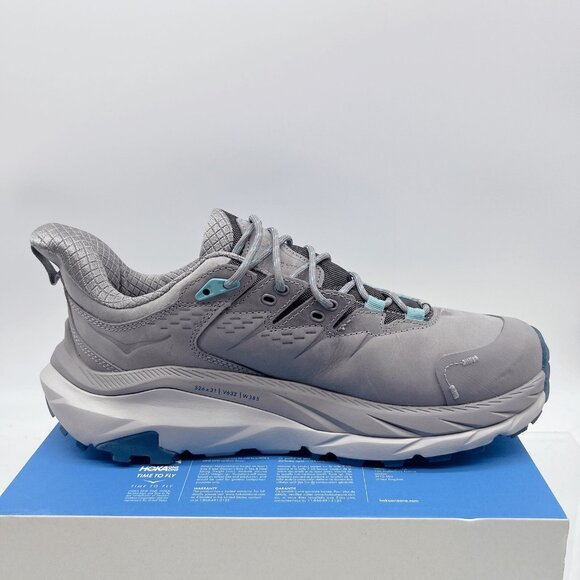 Hoka One One Kaha 2 Low GTX Trail Hiking Shoe Sharkskin/Blue Coral Womens US 9.5 - Picture 8 of 12
